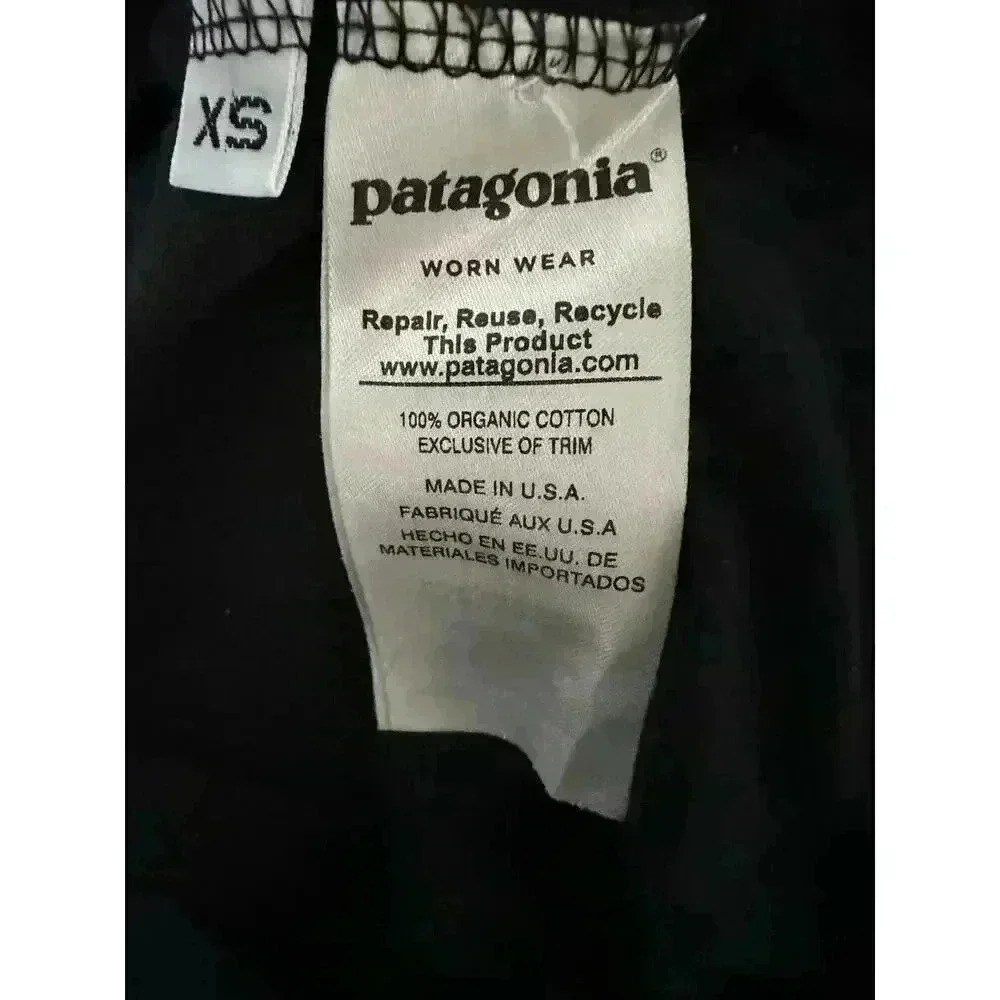 Patagonia Fitz Roy Scope Organic T-­Shirt - Black Size XS Slim Fit - Picture 6 of 9